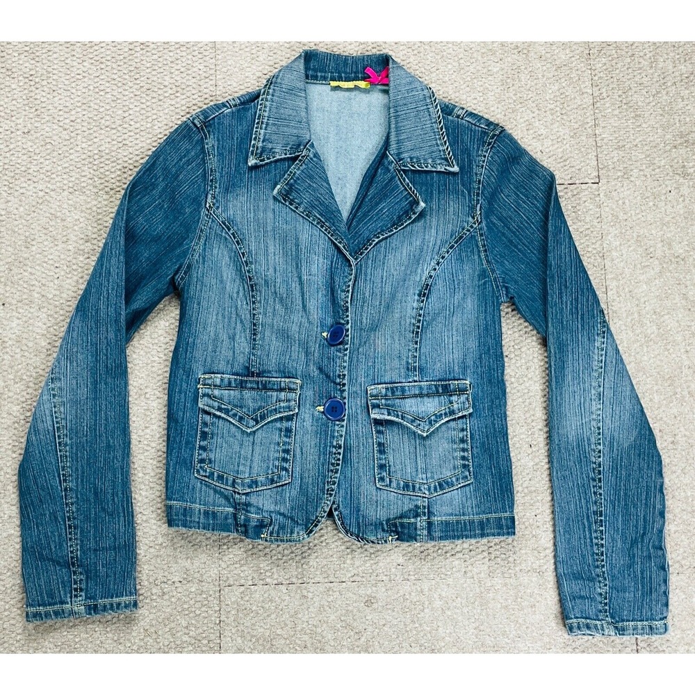 Salt & Pepper Women's Button‎ Up Long Sleeve Denim Jacket Size Medium